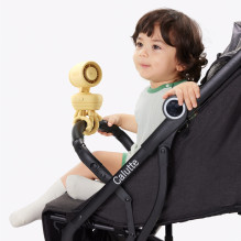 Jisulife Stroller Fan 4 5000mAh Mini Fan for Stroller with Flexible Tripod - Yellow