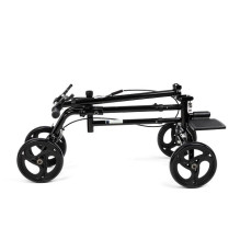 Road Walker - Adjustable Aluminum Support With 4 Wheels Black / Blue Road Walker - Adjustable Aluminum Support With 4 Wheels Black / Blue
