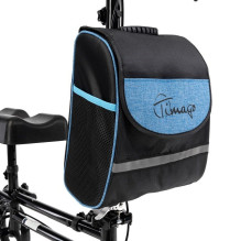 Road Walker - Adjustable Aluminum Support With 4 Wheels Black / Blue Road Walker - Adjustable Aluminum Support With 4 Wheels Black / Blue