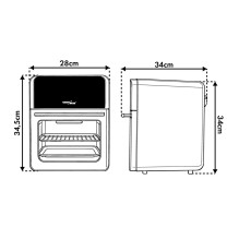 GreenBlue AIR FRYER Oil-Free Air Fryer, 1800W, 10L capacity, 8 programs, accessories, timer, GB950 GreenBlue AIR FRYER Oil-Free Air Fryer, 1800W, 10L capacity, 8 programs, accessories, timer, GB950