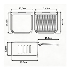 GreenBlue AIR FRYER Oil-Free Air Fryer, 1800W, 10L capacity, 8 programs, accessories, timer, GB950 GreenBlue AIR FRYER Oil-Free Air Fryer, 1800W, 10L capacity, 8 programs, accessories, timer, GB950
