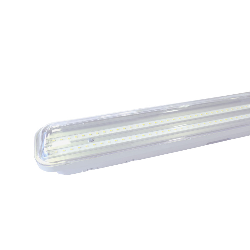 LED šviestuvas 50W 130lm / 4000K IP65 1550x130x95mm. Skaidrus gaubtas.