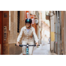 Bicycle helmet - HJC CALIDO PLUS 5-step adjustment, magnetic buckle, size S, pearl gray