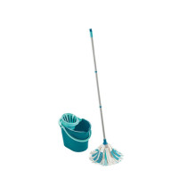 Cleaning broom - LEIFHEIT 52106 Cotton fiber for dry and wet blue white