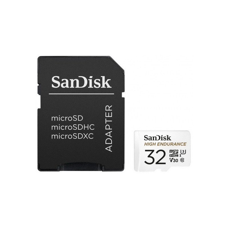 Sandisk 32GB High Endurance micro SDHC + Adapter