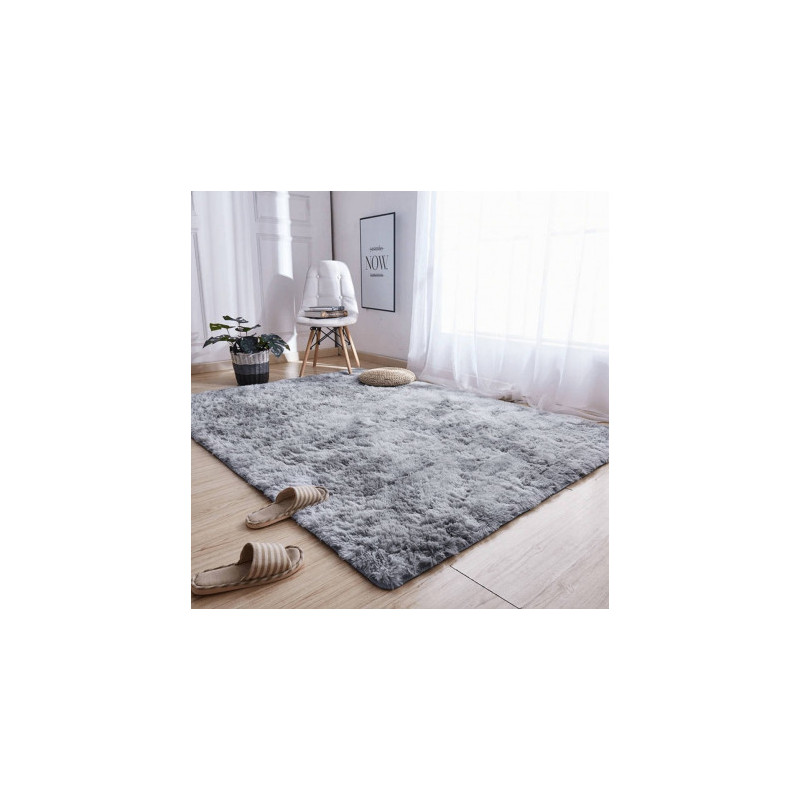 Strado Strado Ombre Shaggy Carpet Strado 120x160 OmbreSilver (Light Gray) and