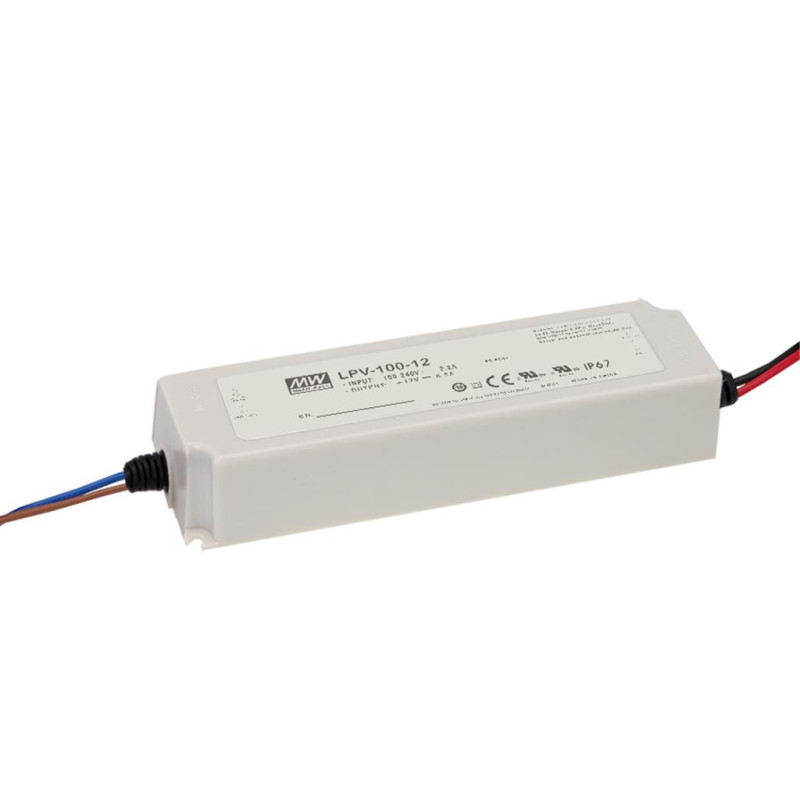 Switching power supply LED 24V 100W 4.2A, IP67, MEAN WELL LPV-100-24