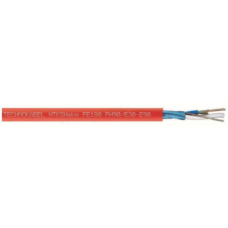 Gaisrinis nedegus kabelis Technokabel HTKSHekw FE180 / Ph90 E30-E90 B2ca 1x2x0.8mm (100m)