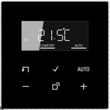 Thermostat with LCD display JUNG TRDLS1790SW (Black, indoor, programmable)
