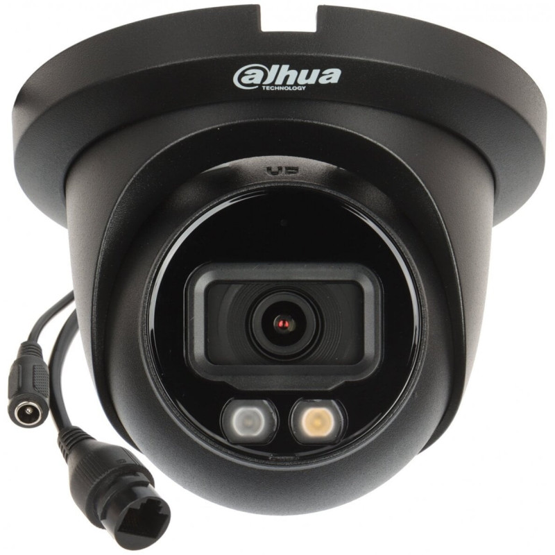 Dahua Dome IPC-HDW2449TM-S-IL-0280B F2.8 (Black, 4MP, 95°, IR+LED 30m, IP67, IK10)