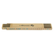 Wooden tape measure HOGERT HT4M262 (2m x 16mm)