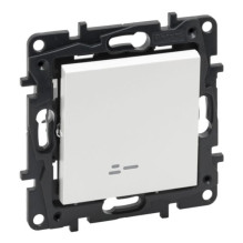 1 klavišo perjungiklis su LED indikacija Legrand Niloe Step 863116 (baltas)