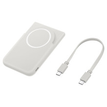 „Samsung EB-U2500XJEGWW“ 25 W „Qi2 5000 mAh“ USB-C išorinė baterija su USB-C laidu – suderinama su „MagSafe“ USB-C – pil