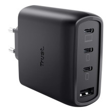 MOBILE CHARGER WALL MAXO 65W / 4-PORT GAN BLACK 26067 TRUST