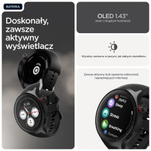 Motorola Moto Watch 3.63 cm (1.43") OLED 47 mm Digital Touchscreen Black GPS (satellite)