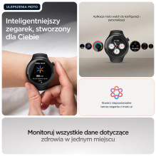 Motorola Moto Watch 3.63 cm (1.43") OLED 47 mm Digital Touchscreen Black GPS (satellite)