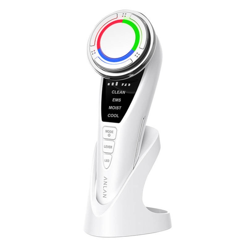 Sveikata ir asmeninė priežiūra - ANLAN Ultrasonic Facial Massager 01-ADRY15-001 with Light Therapy, Rechargeable