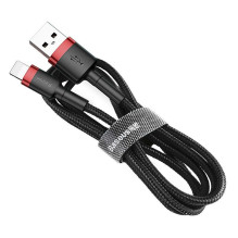 Cable - Baseus Cafule USB Lightning Cable 2.4A 1m Red+Black