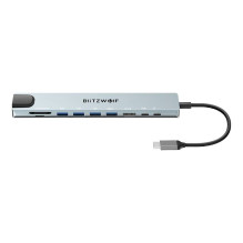 Docking Station - Blitzwolf BW-TH5 10-in-1 USB-C Hub 4K Silver