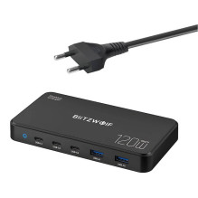 Įkrovimo stotis - Blitzwolf BW-i100 5-in-1 120W USB-A / C įkroviklis