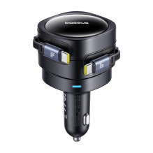 Automobilinis įkroviklis - Baseus Enjoyment Max 60W USB-C Dual Charger Black