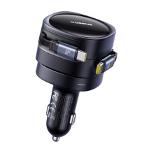 Automobilinis įkroviklis - Baseus Enjoyment Max 60W USB-C Dual Charger Black