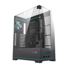 Kompaktinė dėžė - darkFlash DY450L PRO ATX Mid Tower, 8 ventiliatoriai, USB-C, juoda