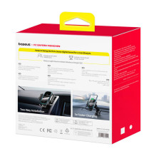 Holder - Baseus Car Holder 15W Charger Automatic Black