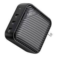 Charger - INVZI GanHub 140W 3x USB-C EU / UK / AU / US Black