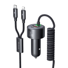 Car Charger - Mcdodo CC-0370 120W USB-C Lightning Twisted Cables