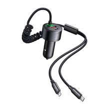 Automobilinis įkroviklis - Mcdodo CC-0370 120W USB-C Lightning susukami kabeliai