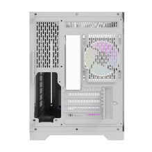 Kompiuterio korpusas - darkFlash Darflash FT418 Mini Tower, M-ATX / ITX, 6 ARGB ventiliatoriai, balta