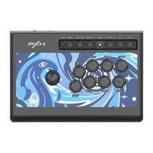 Žaidimų valdiklis - PXN Arcade Stick 008, 360° Joystick, Mechanical Buttons, Black