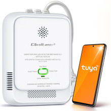 Certified natural gas (CH4) leak detector, Tuya, Wi-Fi, 85dB audible alarm, LED