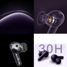 QCY T13X į ausis įdedamos ausinės su ENC IPX5 Bluetooth 5.3 - violetinės