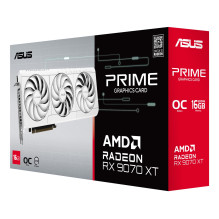 Graphics Card, ASUS, AMD, Radeon RX 9070 XT, 2460 MHz, 16 GB, GDDR6, 256 bit, PCI Express 5.0, Active, PRIME-RX9070XT-O1