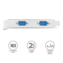 NET CARD PCIE 2PORT 250KBPS / SPLP PCEA-S2N AXAGON