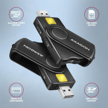 CARD READER USB-C+USB2.0 4SLOT / SMARTCARD CRE-SMP2A AXAGON