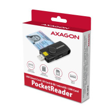 CARD READER USB-C+USB2.0 4SLOT / SMARTCARD CRE-SMP2A AXAGON