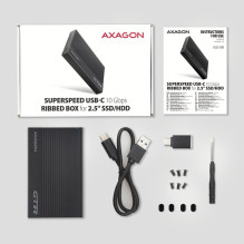 2,5 colio HDD ACC DIDĖLIS / USB-C BLACK EE25-GTR AXAGON 2,5 colio HDD ACC DIDĖLIS / USB-C BLACK EE25-GTR AXAGON