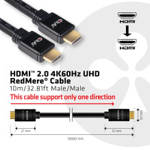 CLUB3D HDMI Į HDMI KABELIS 10M / M / M CAC-2313 CLUB3D HDMI Į HDMI KABELIS 10M / M / M CAC-2313
