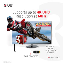 CLUB3D HDMI Į HDMI KABELIS 10M / M / M CAC-2313 CLUB3D HDMI Į HDMI KABELIS 10M / M / M CAC-2313