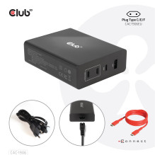 MOBILE TRAVEL CHARGER USB-C / 132W GAN CAC-1906 CLUB3D