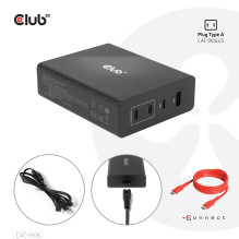 MOBILE TRAVEL CHARGER USB-C / 132W GAN CAC-1906 CLUB3D