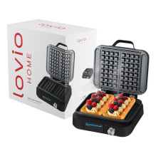 Vaflių keptuvė „Lovio LVWF002BK“, 1500 W, juoda Vaflių keptuvė „Lovio LVWF002BK“, 1500 W, juoda