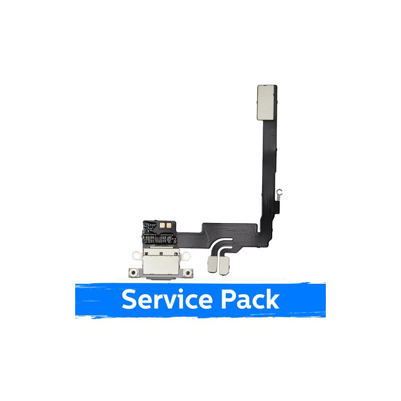 Krovimo lizdas skirtas Apple iPhone 16 Pro su lanksčiąja jungtimi / White Titanium / (Service Pack)