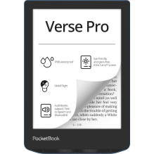 E-Reader, POCKETBOOK, Verse Pro, 6 colių, 1072x1448, 1xUSB-C, belaidis LAN, Bluetooth, Azure, PB634-A-WW