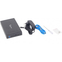 „Gembird“ išorinis HDD korpusas, 3,5 colio, USB 3.0, juodas, EE3-U3S-3