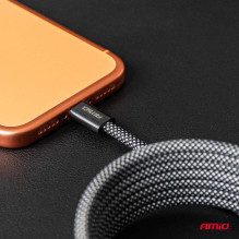 Kabel USB magnetyczny USB-C 60W 200cm AMIO-04841 Kabel USB magnetyczny USB-C 60W 200cm AMIO-04841