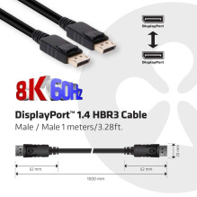 CABLE MINI DP TO DP 1M / M / M CAC-2067 CLUB3D